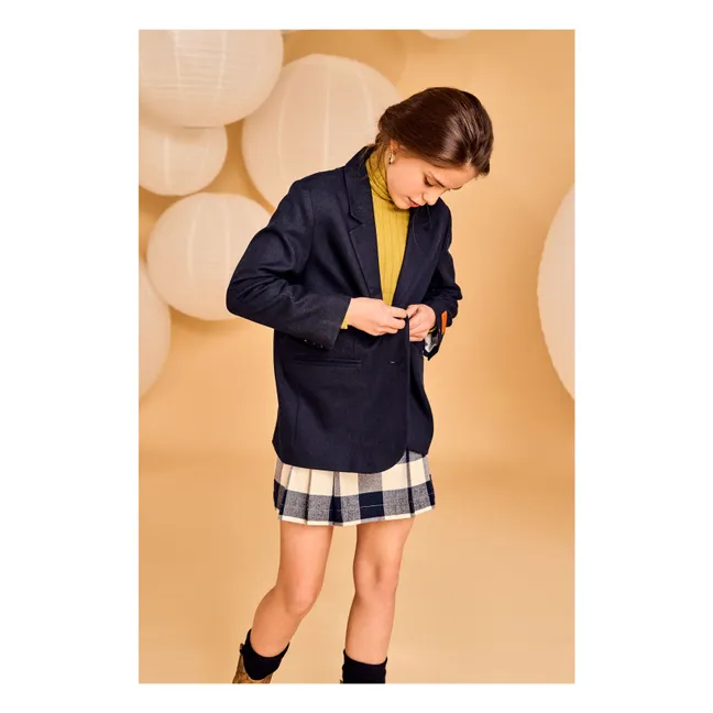 Jupe Philo Jin Carreaux | Bleu marine