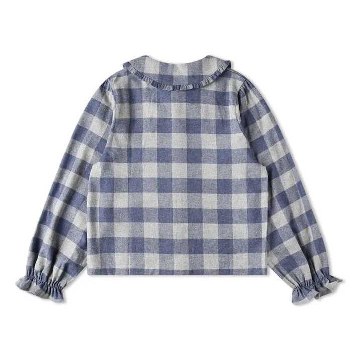 Blusa Carreaux Flanelle Tencel | Azul- Imagen del producto n°3