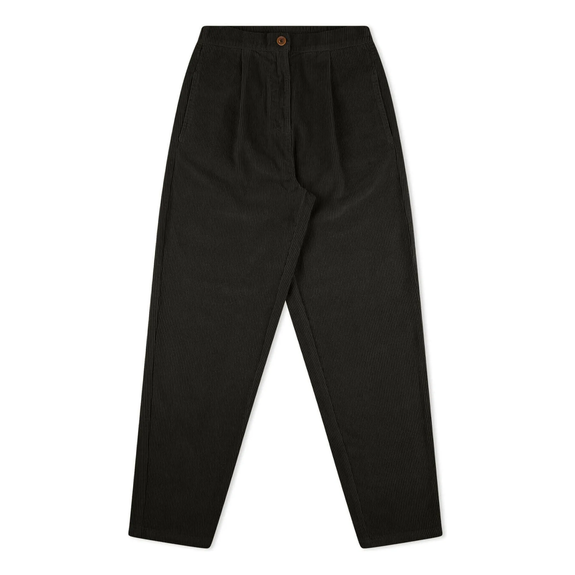 Matona Black Organic Cotton Corduroy Pants