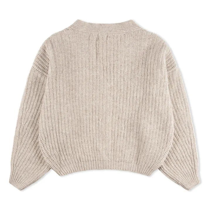 Wool Cardigan | Oatmeal- Product image n°3