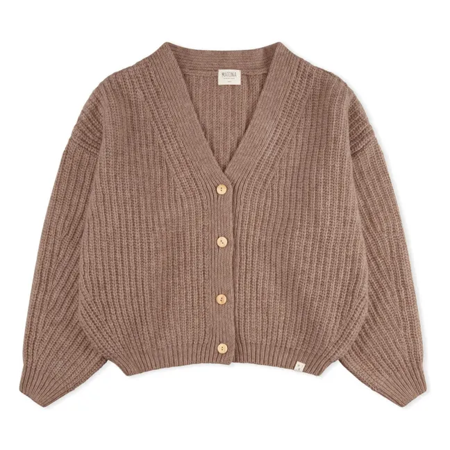Cardigan in lana | Marrone