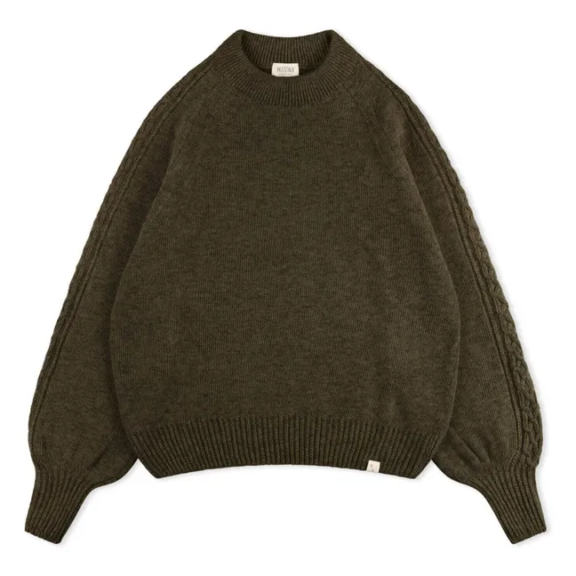 Pull Laine | Vert kaki