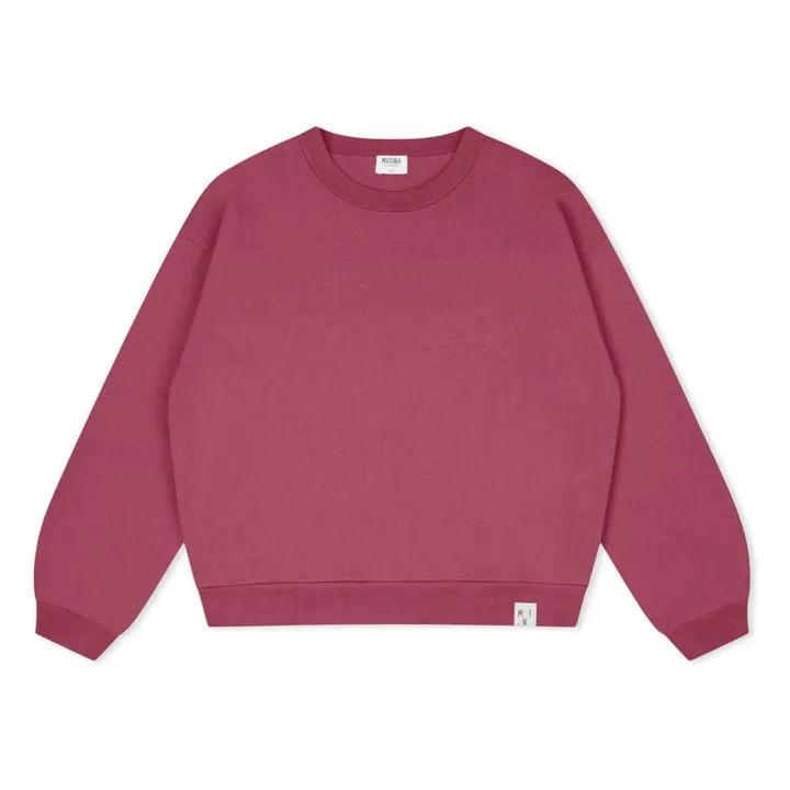 Organic cotton sweatshirt | Burgundy- Product image n°0
