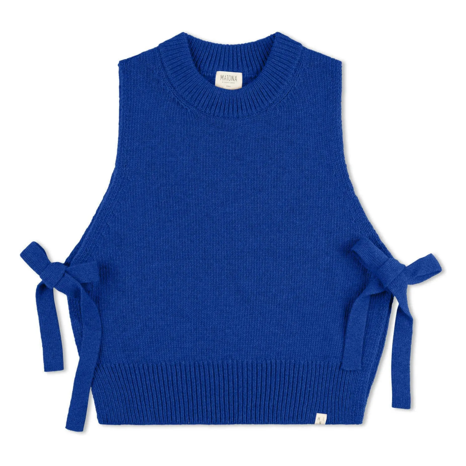 Matona Blue Sleeveless Wool Sweater