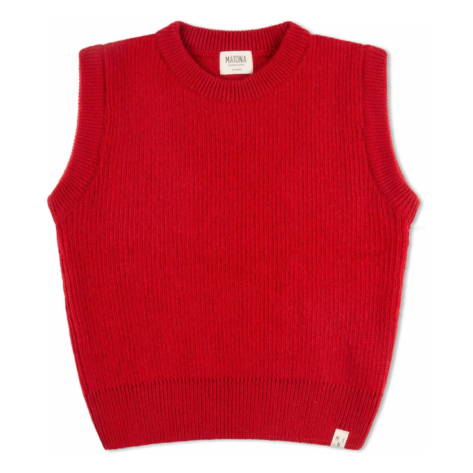 Matona Red Sleeveless Wool Sweater