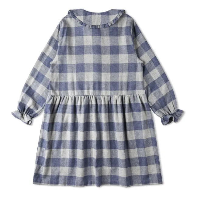 Vestido Carreaux Flannel Tencel | Azul