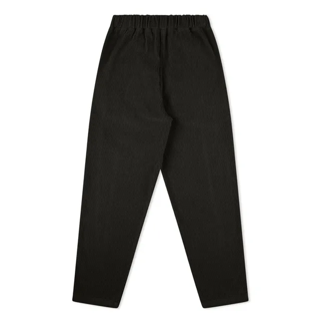 Pantalon Velours Côtelé Coton Bio | Noir