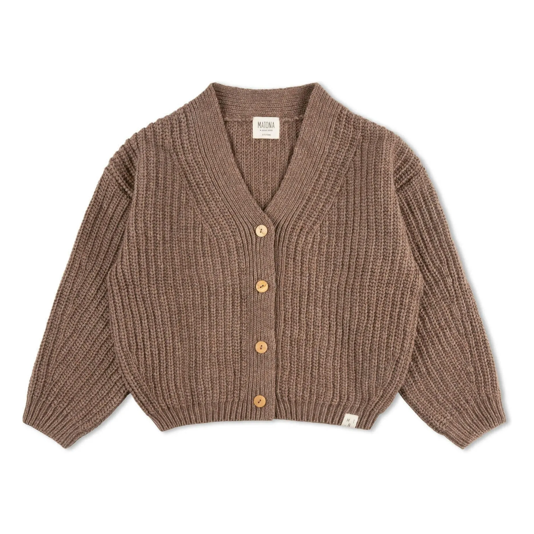 Matona Brown Wool Cardigan