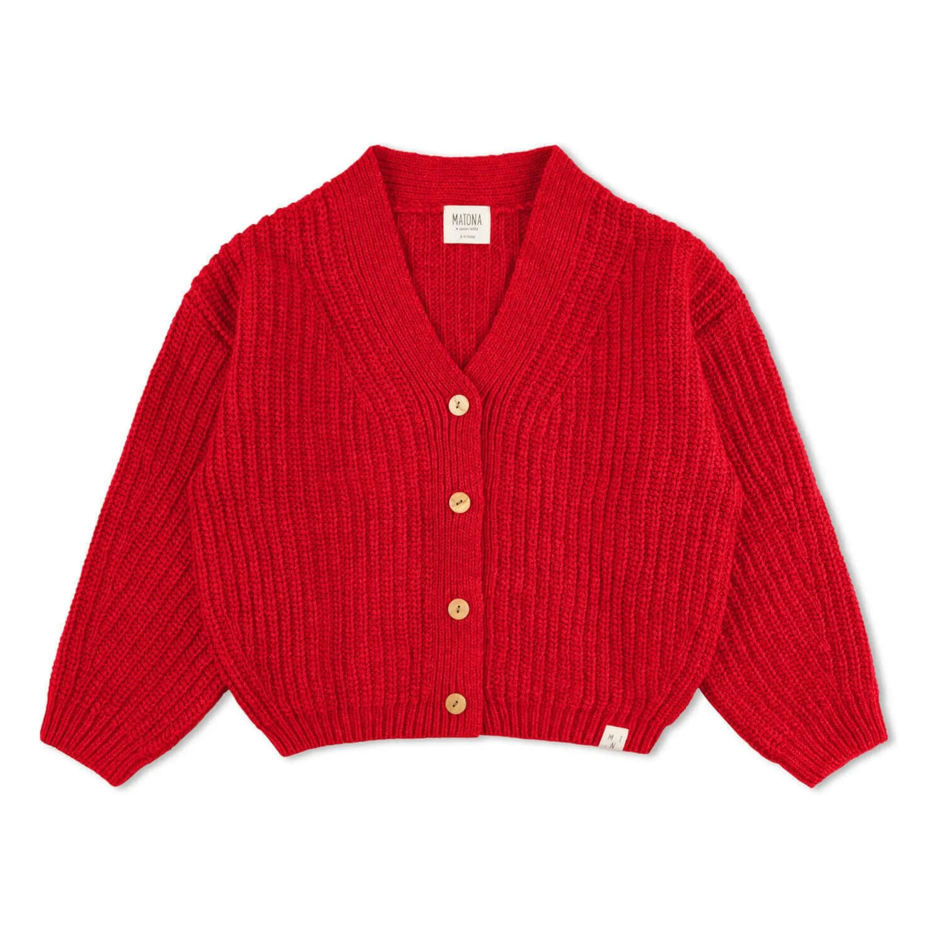 Matona Red Wool Cardigan