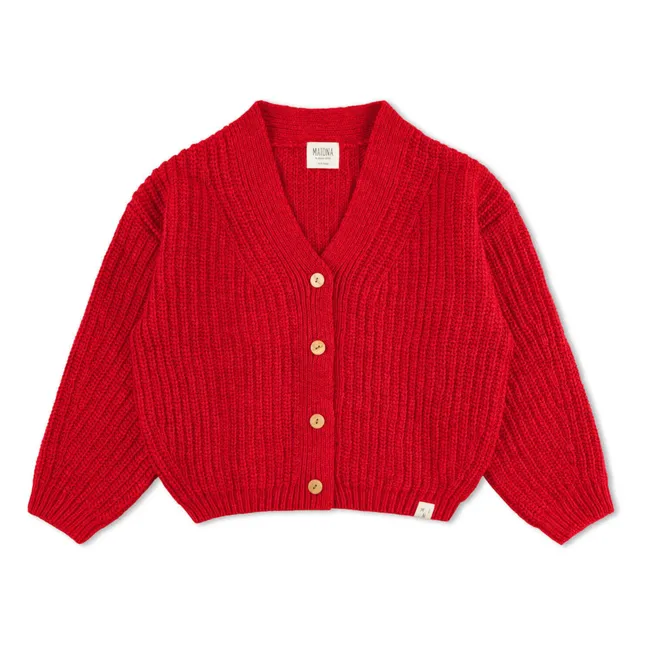 Cardigan in lana | Rosso