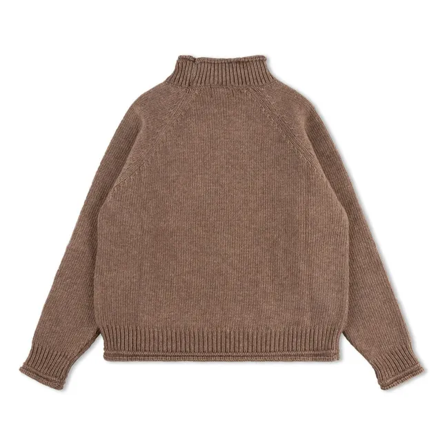 Pull Raglan Laine | Marron