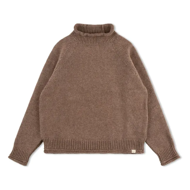 Pull Raglan Laine | Marron