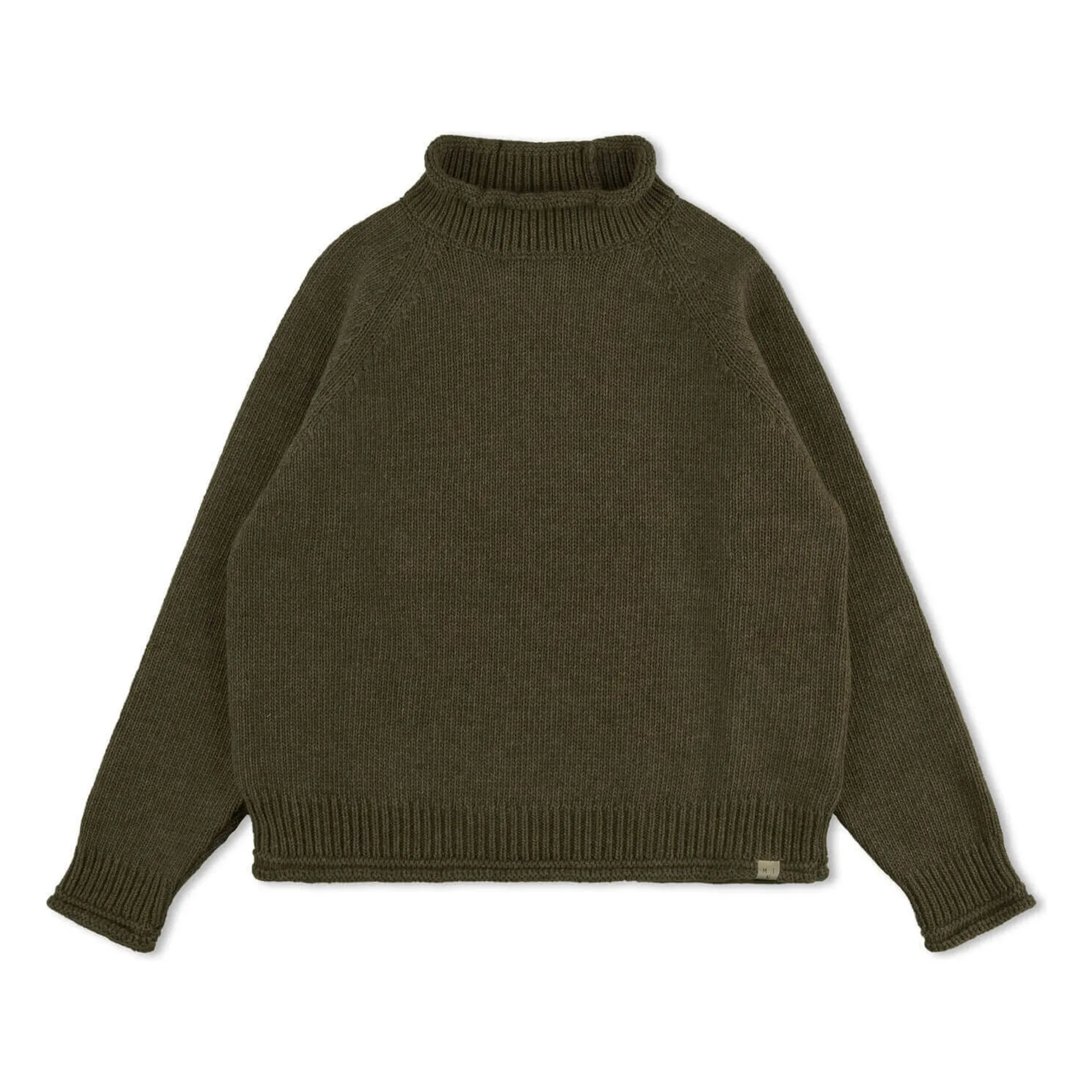 Matona Khaki Raglan Wool Sweater