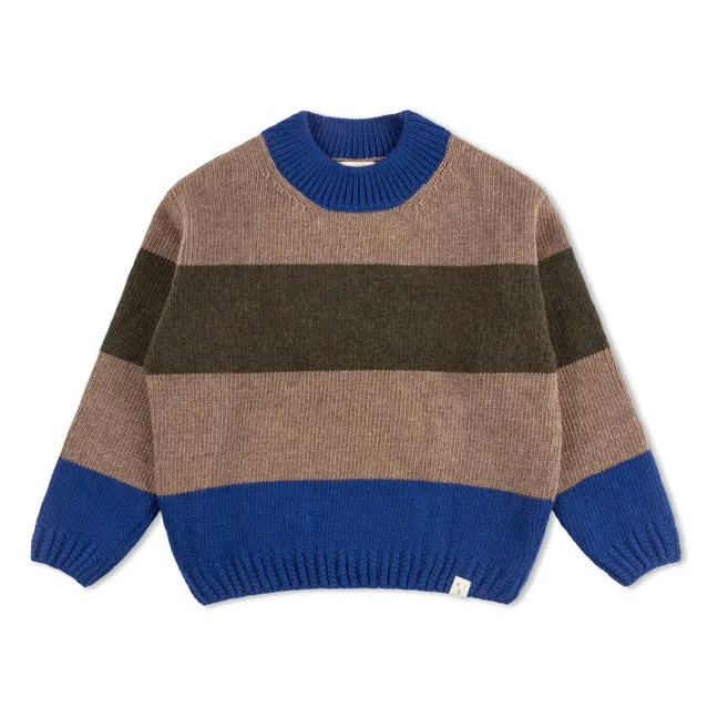 Pull Rayé Laine | Bleu