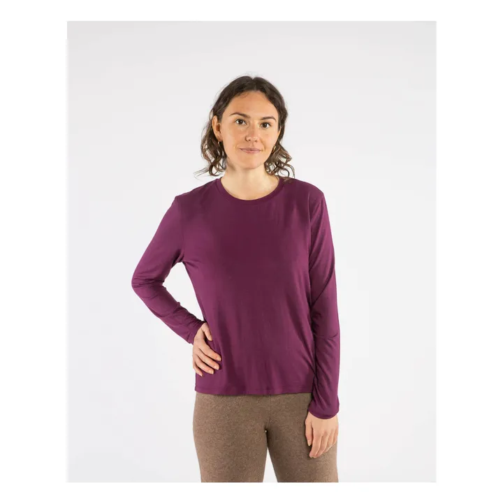 Camiseta de modal | Berenjena- Imagen del producto n°1