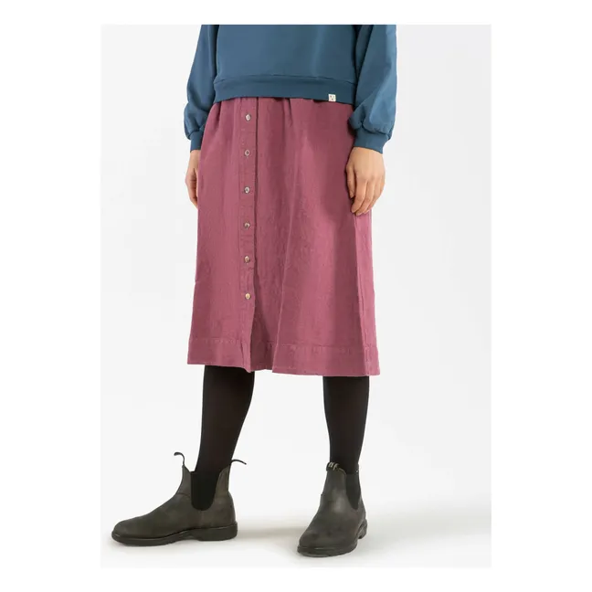 Falda midi Lino | Malva
