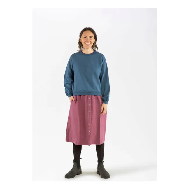 Falda midi Lino | Malva