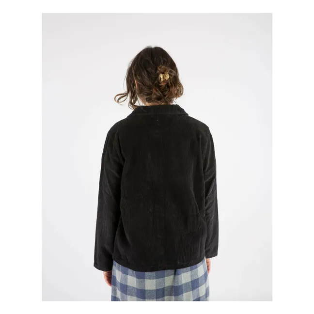 Veste Velours Côtelé Coton Bio | Noir