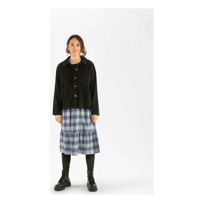 Veste Velours Côtelé Coton Bio | Noir