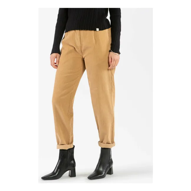 Pantaloni di velluto a coste in cotone biologico | Camel