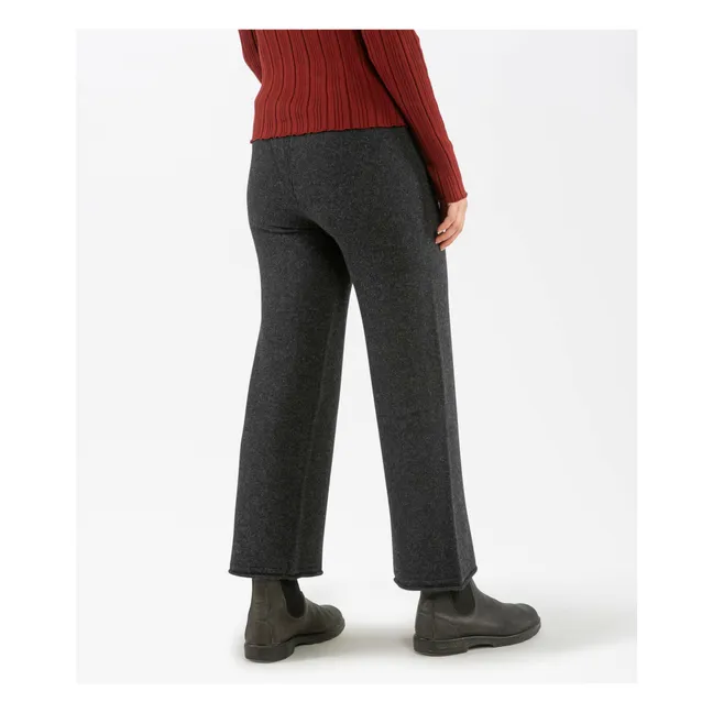 Pantaloni in lana | Grigio antracite