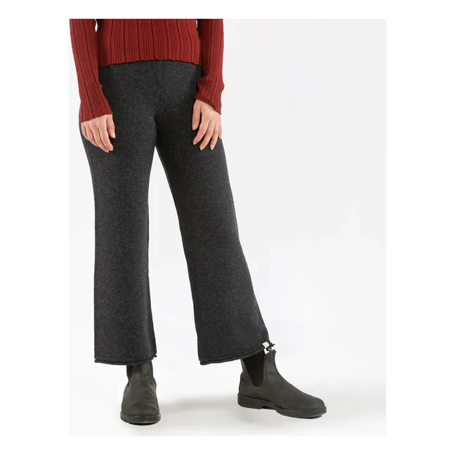 Pantalon Culotte Laine | Gris anthracite