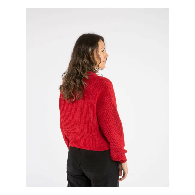 Cardigan in lana | Rosso