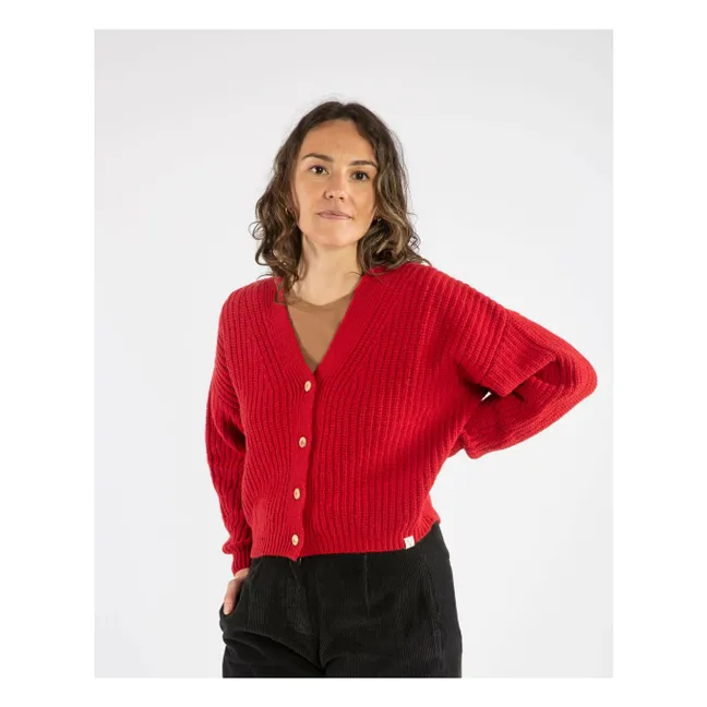 Cárdigan de lana | Rojo