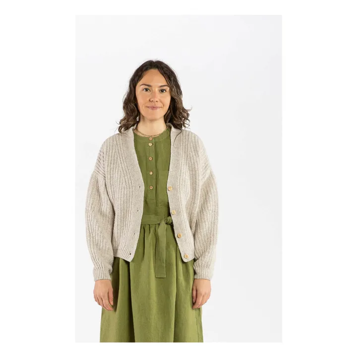 Wool Cardigan | Oatmeal- Product image n°1