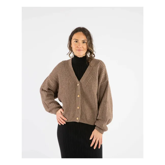 Cardigan in lana | Marrone