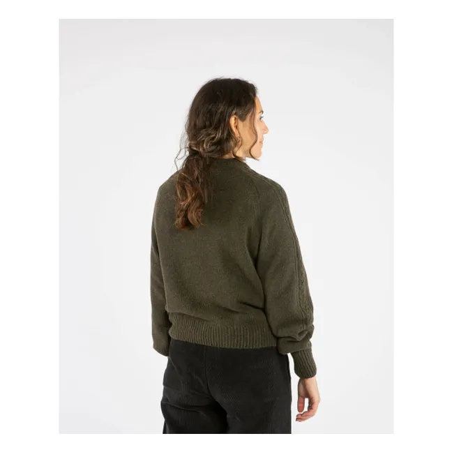 Pull Laine | Vert kaki