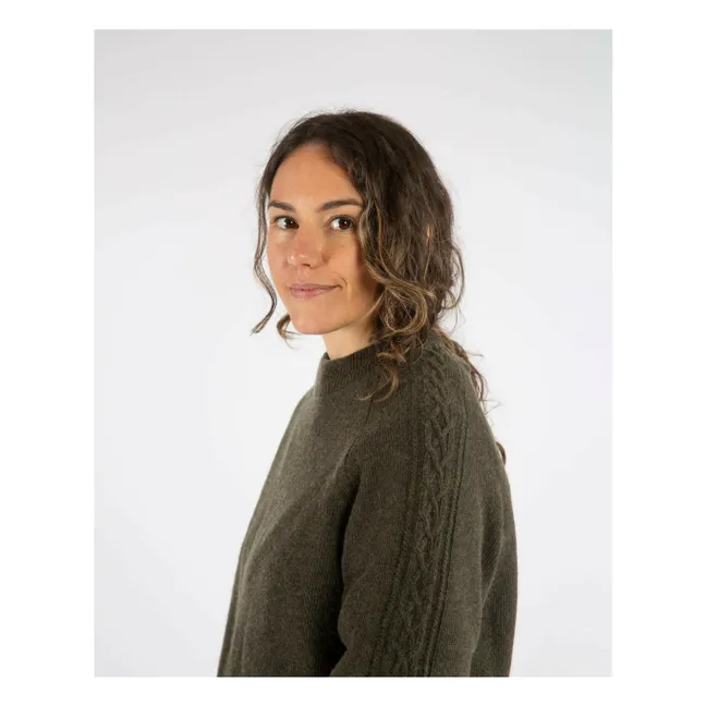 Maglione di lana | Verde militare