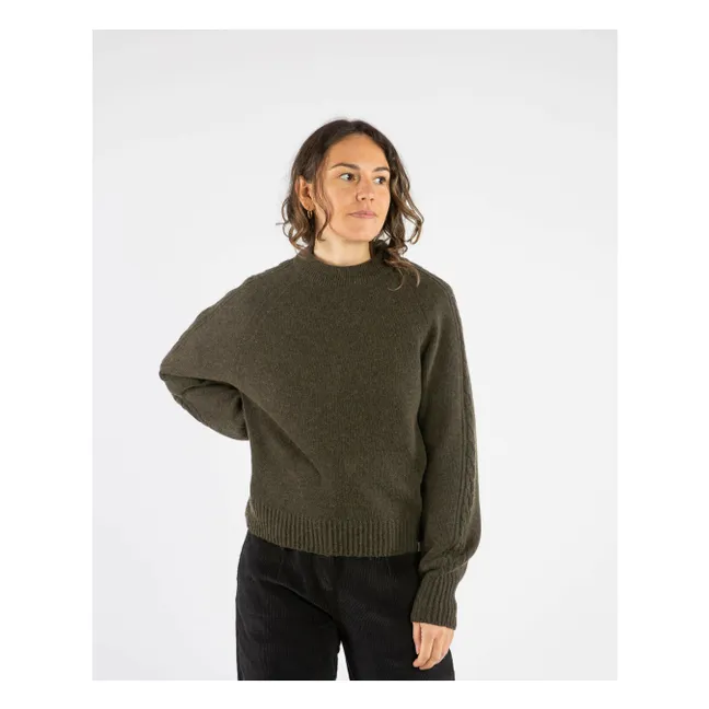 Pull Laine | Vert kaki