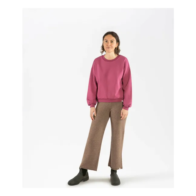 Organic cotton sweatshirt | Burgundy