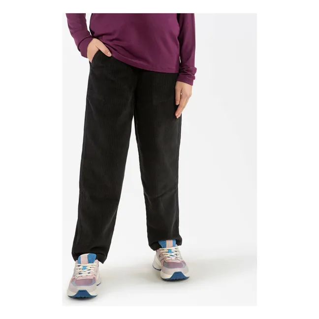 Pantalon Velours Côtelé Coton Bio | Noir