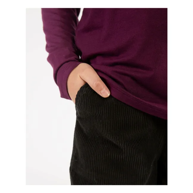 Pantalones de pana de algodón ecológico | Negro