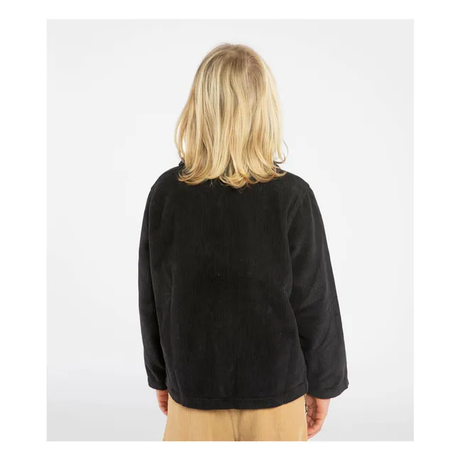 Veste Velours Côtelé Coton Bio | Noir