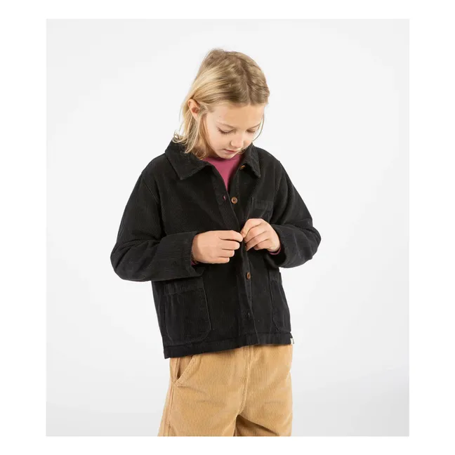 Veste Velours Côtelé Coton Bio | Noir