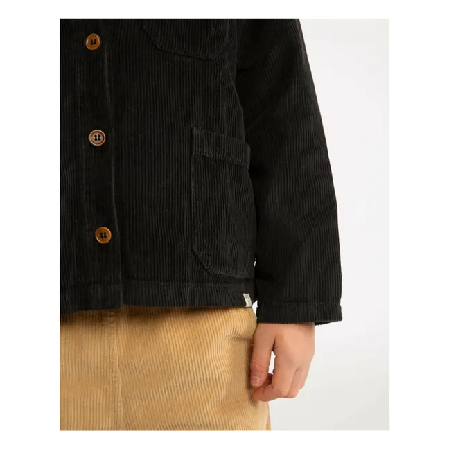 Chaqueta de pana de algodón orgánico | Negro