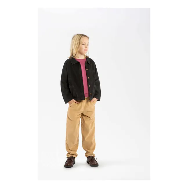 Chaqueta de pana de algodón orgánico | Negro