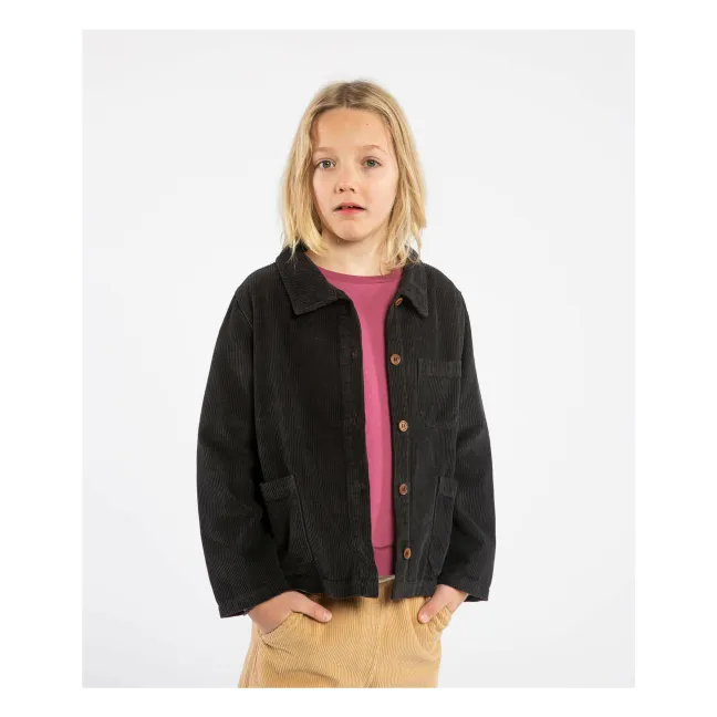 Chaqueta de pana de algodón orgánico | Negro