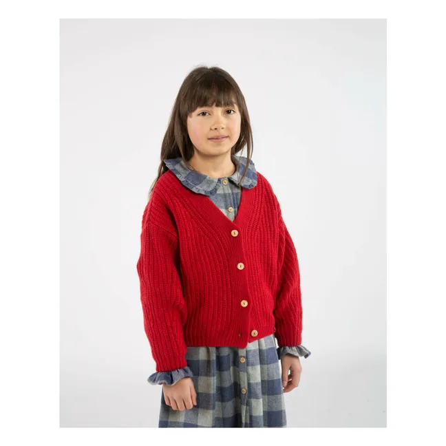 Cardigan in lana | Rosso