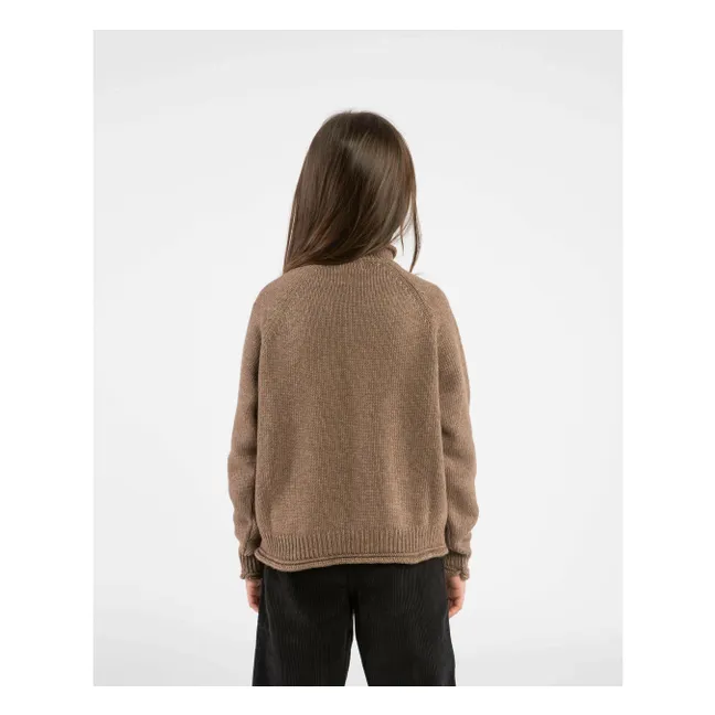 Pull Raglan Laine | Marron