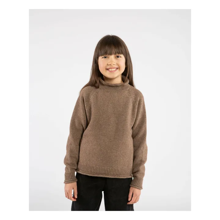 Jersey de lana raglán | Marrón- Imagen del producto n°1