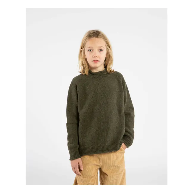 Pull Raglan Laine | Vert kaki
