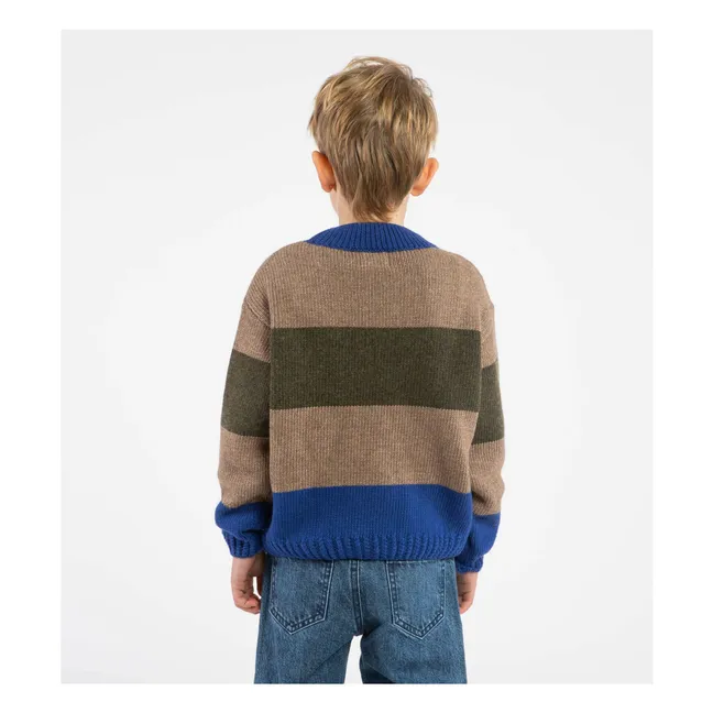 Pull Rayé Laine | Bleu