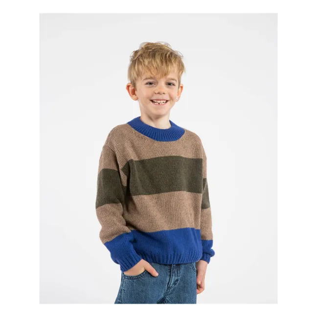 Pull Rayé Laine | Bleu