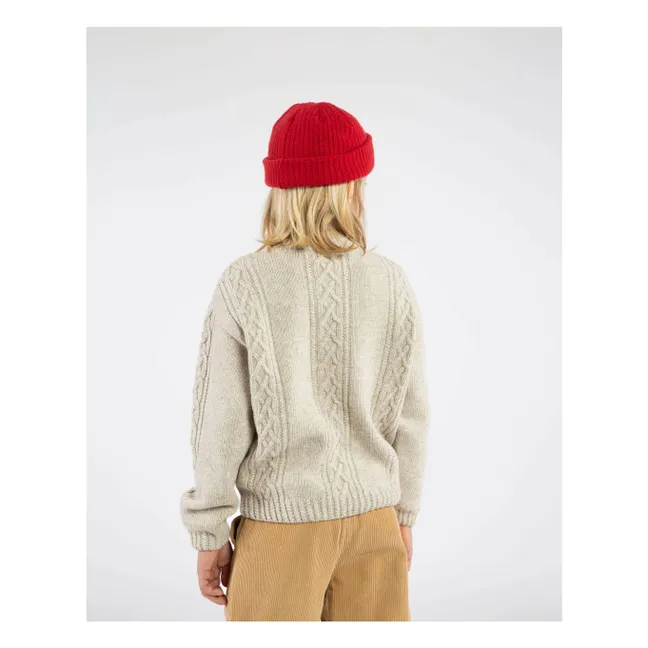 Maglione a cavi di lana | Seta greggia