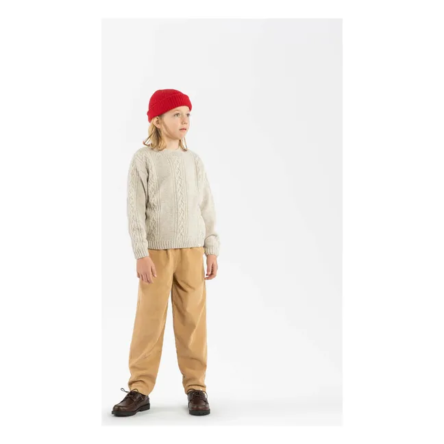 Pull Torsadé Laine | Grège