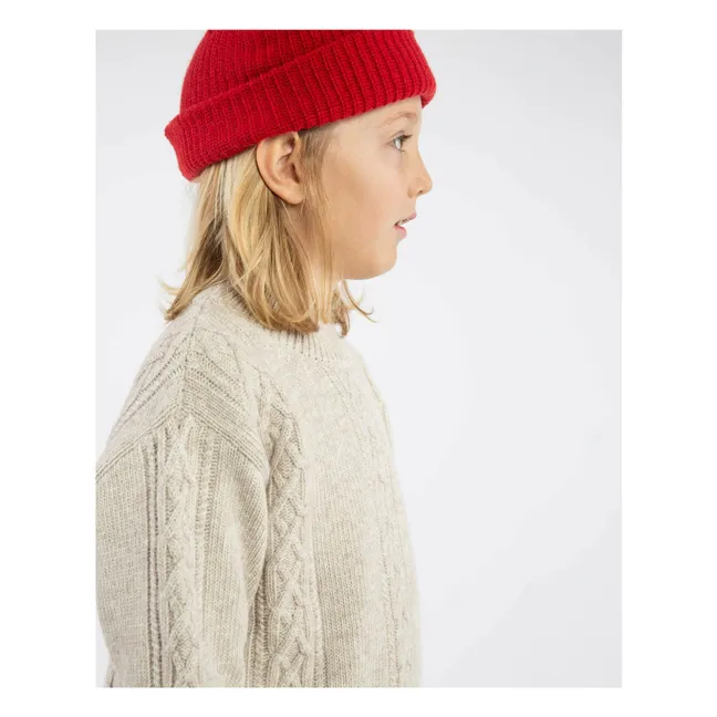 Pull Torsadé Laine | Grège